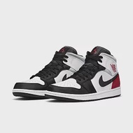 NIKE AIR JORDAN 1 MID SE 男籃球鞋-白黑紅-852542100 US7 白色