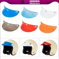 SONONIA 3-Snap Helmet Peak Shield Open Face Retro Motorcycle Helmet Sun Visor Shield Protector, 15cm