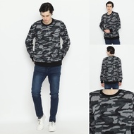 Sweater HnM Crewneck Printed Sweatshirt Camouflage Black HnM