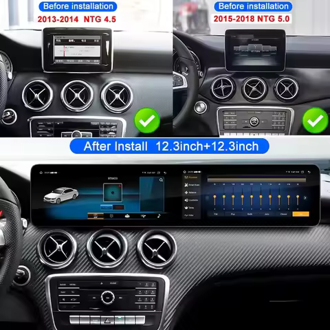 Z Upgraded Interactive 12.3”dual Screen For Mercedes Benz A Class Cla Gla X156 2013-2018 Android 13.