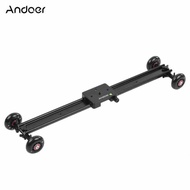 Andoer 60cm/23.6" 4 Wheels Soundless Aluminum Alloy Video Rail Track Slider Table Dolly Car Stabiliz