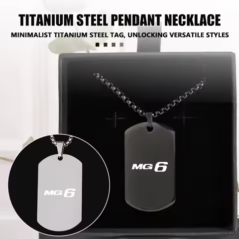 For MG Car Logo Necklace Stainless Steel Hang Tag Necklace Fashion Pendant Accessories ZS 5 7 6 Cybe
