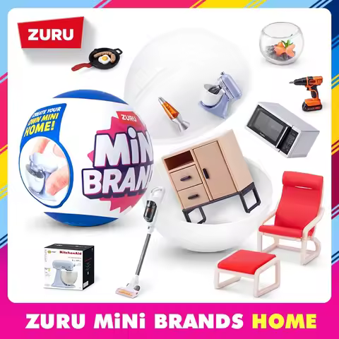 Mini Brands Home Surprise Ball Sofa Table Chair Furniture Miniature Model Toys Simulation Electrical