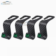 ACEKOGO Luminous Car Hanger Hook Rear Back Seat Hook Organizer Storage Hooks Carbon Fiber Texture Hook for Honda City 2010 Civic Fd Civic Fc Civic Dimension Esi Stream Vezel Freed Shuttle Jazz Beat Brio C70 Visor HRV BRV S2000 Prelude125