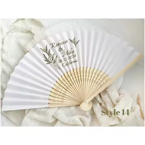 100pcs Customized Hand Fans with Photos And Text Paper Folding Fans for Personalized Gifting And Eve
