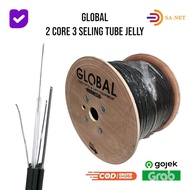 GLOBAL 2 4 6 8 12 CORE 3 SELING TUBE JELLY 1KM - 2KM /1000M - 2000M KABEL FO FIBER OPTIK