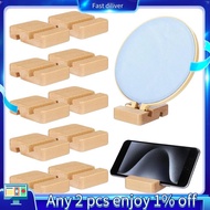 10 Pcs Embroidery Hoop Display Embroidery Hoop Wooden Base Holder Embroidery CrossStitch Stand for E