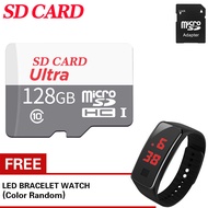 Original Brand Ultra SDSQUNS 128GB/64GB/32GB Micro SD Card (ความเร็วสูงสุดที่ 80MB/s) พร้อมฟรีนาฬิกาข้อมือ
