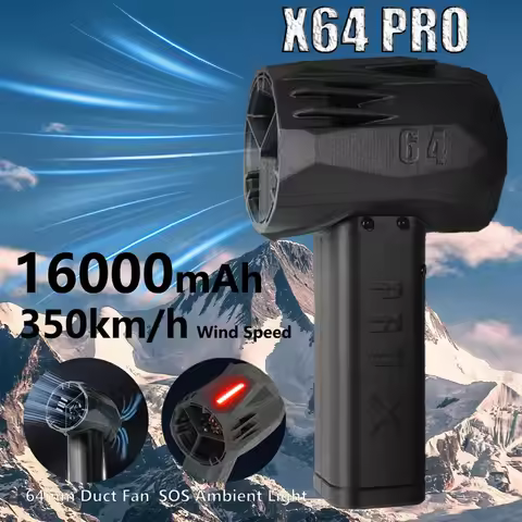 X64PRO Violent Mini Blower 16000mAh Turbo Violent Jet Fan Powerful Car Dust Blower 64mm Duct Fan Thr