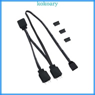 KOK ARGB Extension Cord Connector Cable 5V 3Pin 1 Female to 3 Male ARGB Extension