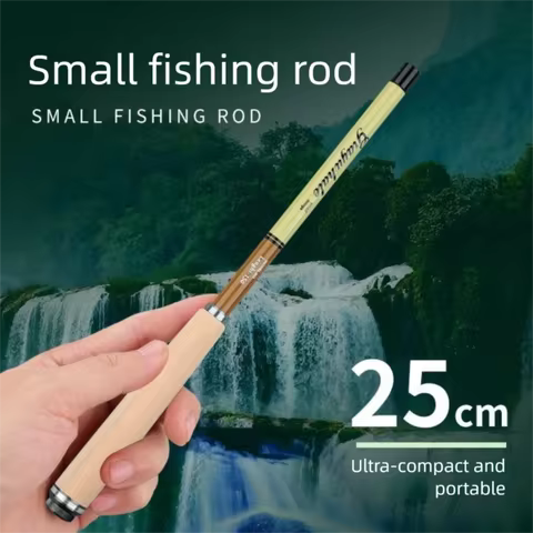 26CM Length Ultra Short Fishing Rod Carbon Fiber Ultra-Light Carbon Fiber Fishing Rod 0.8-2.4m Range
