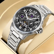 BONEST GATTI German Full Automatic Mechanical Watch Men Skeleton Business Style Luminous Waterproof