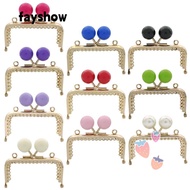 FAYSHOWSG Purse Clasp Frame, Candy Color Metal Purse Frame Kiss Clasp, Bag Hardware Square Purse Fra