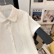 White jk Uniform Shirt Short Sleeve Basic Top