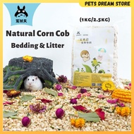 Jonsanty Corncob bedding pet litter hamster bedding edible subsrate natural corn cob small pet beddi