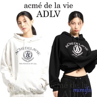 [acme de la vie] 100％ Authentic ADLV BLACKPINK LISA OUTFITS LAUREL A LOGO EMBLEM HOODIE Korean Fashion