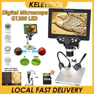 G1200 digital microscope with 12 megapixel 7-inch large LCD display and rechargeable magnifying glas
