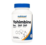 Nutricost​ Yohimbine 5 mg contains 30/120 /240capsules.