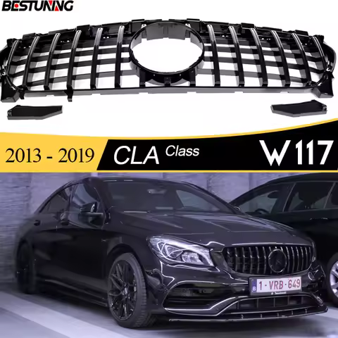 2020-CLA-45 GTR Style Front Grill for Mercedes CLA Class X117 Shooting Brake C117 Coupe 2013 - 2018