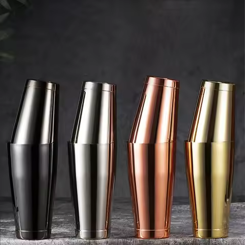 Cocktail Shaker With, 750/550 ml Stainless Steel Mixer Bartender Drinks 2 Piece Cocktail Shakers Bar