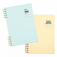 XO [COMBO 3/1] Dash Line dual spring book A5/ B5 120/ 200 pages 100/76; MS: 507, 502, 506