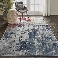 Nourison Global Vintage Contemporary Abstract Multicolor Area Rug 5'3" x 7'6", 5' x 8