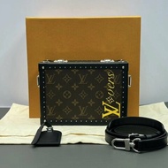 LV CLUTCH BOX老花銀扣小硬箱 芯片款 22*16*8 全新閒置配件盒子塵袋