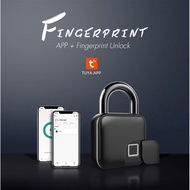 Smart Fingerprint Padlock Tuya Bluetooth Smart Lock Warehouse Door Locker Lock Waterproof Fingerprint Lock