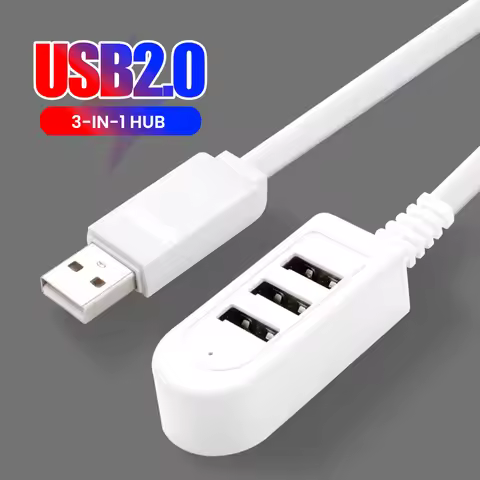 3 In 1 HUB USB Splitter Socket Multi-function USB Charger USB Port Hub High Speed Data Transfer For 