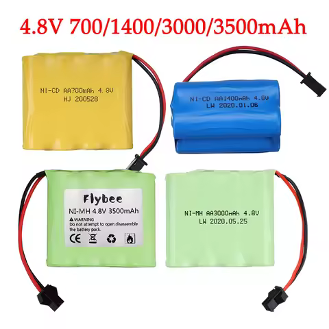 4.8V 700mah/1400mah/3000mah/3500mah NI-MH AA Rechargeable Battery Pack For Remote Control Toys Elect