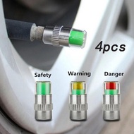4PCS Car Auto Tire Pressure Monitor 2.4Bar 36PSI Valve Stem Caps Sensor Indicator Eye Alert Diagnost