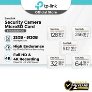 SanDisk High Endurance MicroSD Card 32GB 64GB 128GB 256GB | Dashcam CCTV Security Camera Memory Card
