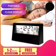 YOS G-21585 Transparent Digital Alarm Clock tempurature calender Silent Smart Weather Electronic Des