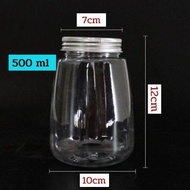 ขวดพลาสติกใส plastic bottle  ขวด PET +ฝาอลูมิเนียม ทรงยู 350-500 ml ทรงตัวยูเล็ก ดีไซน์สวย หรู มินิมอล สไตล์เกาหลี ขวดชาไข่มุก ขวดกาแฟ ขวดโยเกิร์ต