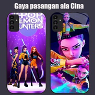 DK-58 Demon Hunter Girls Casing GLASS soft frame black Samsung A34 A24 A05S S21 M15 A25 A35 FE A04S 