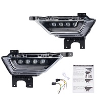 LED Fog Lights with Turn Signal Light DRL Fog Lamp for F150 2021