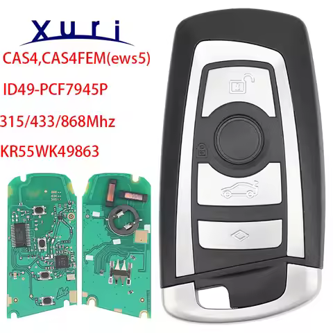 Xuri 315/433/868Mhz Smart Remote Key Keyless Go For BMW 3 5 7 Series 2009-2016 CAS4 F System Fob KR5