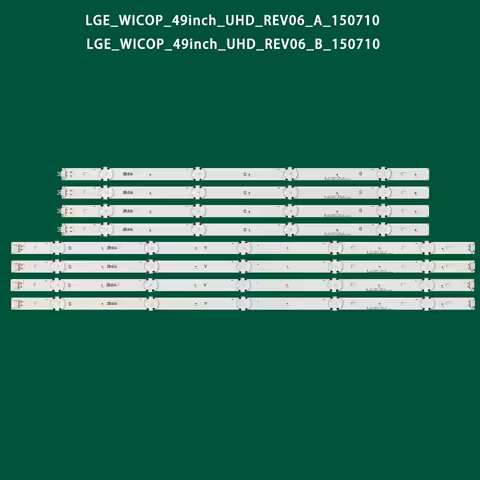 8pcs 49 inch LED Backlight for 49LG61CH-CK 49UF640-ZA 49UF6407 49LF510V LGE-WICOP-49inch-UHD-REV06-A