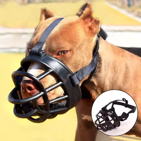Soft Silicone Big Dog Muzzle Anti-biting Adjustable Muzzle Dogs Harness For Small Medium Large Dober