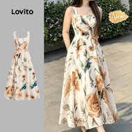(New Arrival) Lovito Elegant Dress Ruffle Hem Spring/summer Dress for Women L196ED610