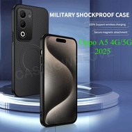 For Oppo A5 5G 2025 Carbon Fiber Pattern Magnetic Phone Case For Oppo A5 A 5 OppoA5 Oppo A5i Pro A 5