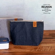 日本 REUNION 深藍色牛仔布 保溫內籠 手提袋