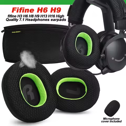 Earphone Pads for Fifine H3 H6 H8 H9 H13 H16 7.1 Replacement Earpads Headphones Earmuffs Soft Mesh M