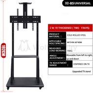 32-85 Inch Tv Stand Portable Tv Trolley Stand LED LCD Monitor Universal Lcd Kaki Bracket with Wheels and Table Stand