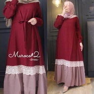 READY STOCK Maroco Baju Muslimah Fashion Long Dress Maxi Jubah Kurung Raya Casual Basic