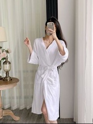 成人女裝珊瑚絨睡袍/浴袍（長款） 均碼 白色 $168/件