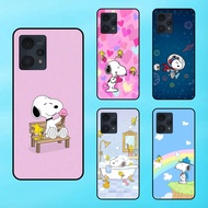 Realme 9, 9 Pro, 9 Pro Plus Black Bezel Snoopy Cute Cartoon Cute Cartoon Phone Case