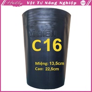 SĨ 600 Chậu nhựa VĨ HIỀN C16 miệngcao 13.5x22.5cm trồng cây giống ăn trái và hoa siêu bền 77128