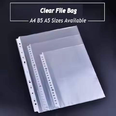 Ring Binder Folder A3 Sheet Protectors Transparent Sleeves A2 A4 Paper Organizer Document Bag A5 Cle