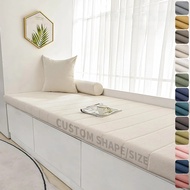Custom Bench Cushions 6cm Teddy Velvet Bay Window Chair Seat Long Mattress Padding Seat Pad Decorati